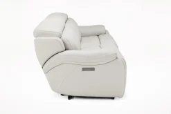 Mor Furniture Reclining Loveseats|Reclining Sofas|Imperial 2 Power Loveseat In Blanca Light Gray Leather