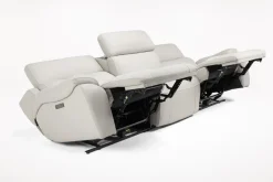 Mor Furniture Living Room Sets|Imperial 2 Power Sofa & Loveseat In Blanca Light Gray Leather