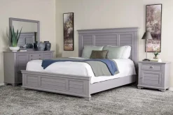 Mor Furniture Bedroom Sets|Jamestown Panel Bed, Dresser, Mirror & Nightstand In , Queen White