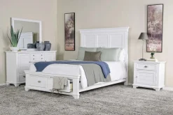 Mor Furniture Bedroom Sets|Jamestown Storage Bed, Dresser, Mirror & Nightstand In , Queen White