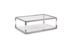 Mor Furniture Coffee Tables|Jasper Coffee Table In Glass/Stainless Steel