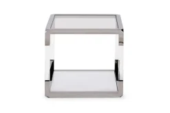 Mor Furniture Sofa & End Tables|Jasper End Table In Glass/Stainless Steel