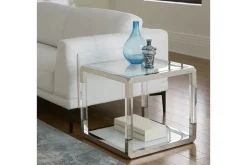Mor Furniture Sofa & End Tables|Jasper End Table In Glass/Stainless Steel