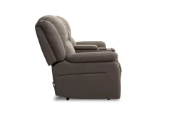 Mor Furniture Reclining Loveseats|Loveseats|Jaxon 2 Power Console Loveseat In Mushroom
