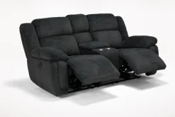 Mor Furniture Loveseats|Jayne Power Console Loveseat In Brown