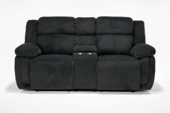 Mor Furniture Loveseats|Jayne Power Console Loveseat In Brown