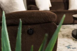 Mor Furniture Sofas|Jayne Power Sofa W/ Drop Down Table In Brown