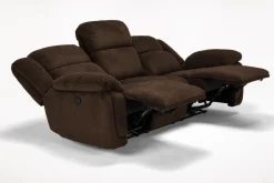 Mor Furniture Sofas|Jayne Power Sofa W/ Drop Down Table In Brown