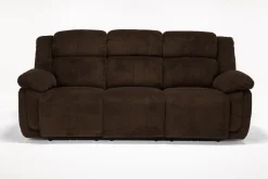 Mor Furniture Sofas|Jayne Power Sofa W/ Drop Down Table In Brown