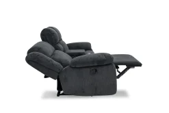 Mor Furniture Reclining Sofas|Loveseats|Jayne Reclining Console Loveseat In Charcoal