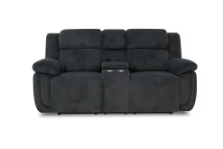 Mor Furniture Reclining Sofas|Loveseats|Jayne Reclining Console Loveseat In Charcoal