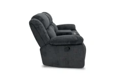 Mor Furniture Reclining Sofas|Loveseats|Jayne Reclining Console Loveseat In Charcoal
