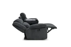 Mor Furniture Reclining Sofas|Sofas|Jayne Reclining Sofa W/ Drop Down Table In Charcoal