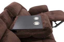 Mor Furniture Reclining Sofas|Sofas|Jayne Reclining Sofa W/ Drop Down Table In Charcoal