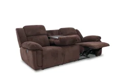 Mor Furniture Reclining Sofas|Sofas|Jayne Reclining Sofa W/ Drop Down Table In Charcoal