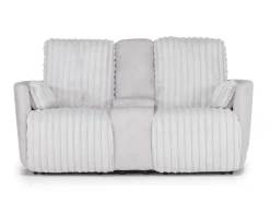 Mor Furniture Reclining Loveseats|Loveseats|Jessica 2 Power Console Loveseat In Presley Fog/Charlotte Mist