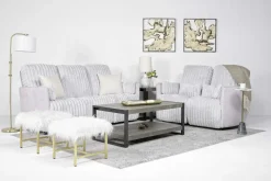 Mor Furniture Reclining Loveseats|Reclining Sofas|Jessica 2 Power Loveseat In Presley Fog/Charlotte Mist