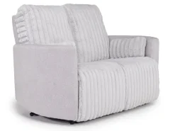 Mor Furniture Living Room Sets|Jessica 2 Power Sofa & Loveseat In Presley Fog/Charlotte Mist