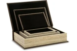 Mor Furniture Trays & Boxes|Jolina Box In Black, Set Of 3
