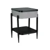 Mor Furniture Accent Tables|Jorvalee Usb Accent Table W/ Speaker In Gray/Black