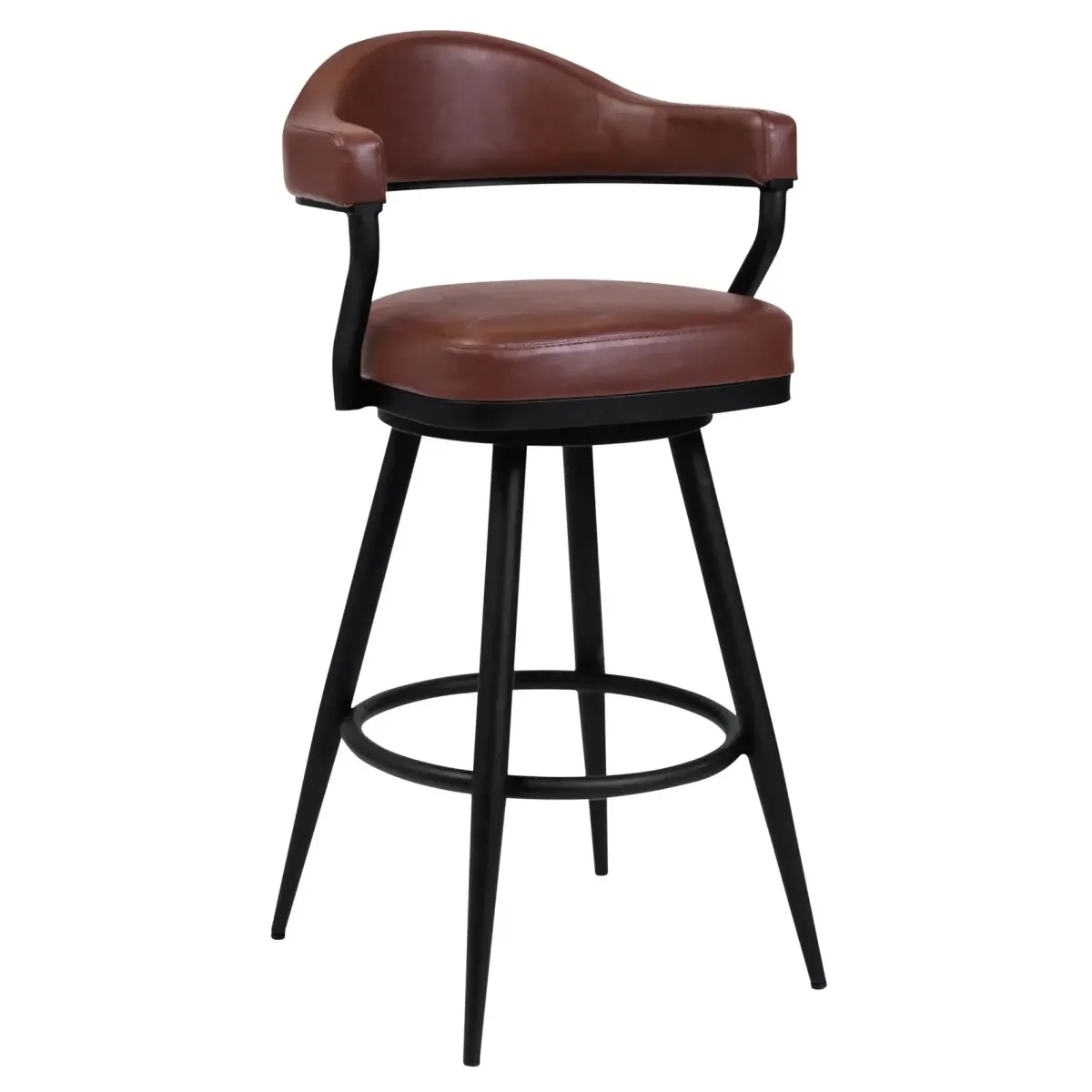 Mor Furniture Barstools|Justin Barstool In Vintage Coffee Brown, 30 Inch