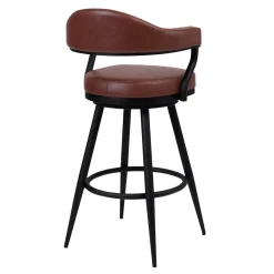 Mor Furniture Counter Height Stools|Barstools|Justin Counter Height Stool In Vintage Coffee Brown, 26 Inch