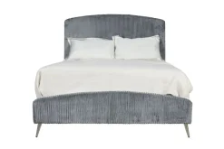 Mor Furniture Bedroom Sets|Kailani Upholstered Panel Bed, Dresser, Mirror & Nightstand In Black, Queen
