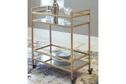 Mor Furniture Bar Carts|Kailman Bar Cart In Gold Black