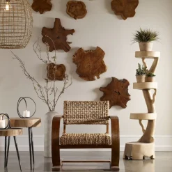 Mor Furniture Wall Art & Accents|Kalani Wood Wall Art In Bleached Brown, Set Of 3