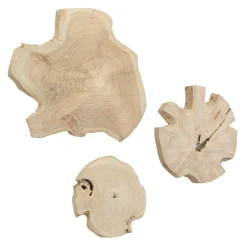 Mor Furniture Wall Art & Accents|Kalani Wood Wall Art In Bleached Brown, Set Of 3