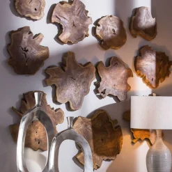 Mor Furniture Wall Art & Accents|Kalani Wood Wall Art In Bleached Brown, Set Of 3