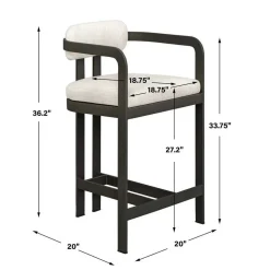 Mor Furniture Counter Height Stools|Barstools|Kalmar Outdoor Counter Height Stool In Black