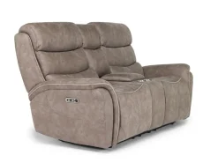 Mor Furniture Reclining Loveseats|Loveseats|Kamari 2 Power Console Loveseat In Gray
