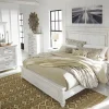 Mor Furniture Bedroom Sets|Kanwyn Panel Bed, Dresser, Mirror & Nightstand In White Wash, Queen