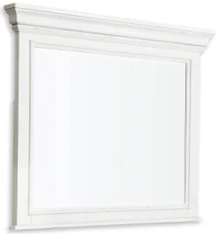 Mor Furniture Bedroom Sets|Kanwyn Panel Bed, Dresser, Mirror & Nightstand In White Wash, Queen