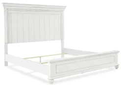 Mor Furniture Bedroom Sets|Kanwyn Panel Bed, Dresser, Mirror & Nightstand In White Wash, Queen