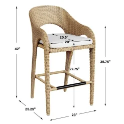 Mor Furniture Barstools|Kavali Outdoor Barstool In Honey