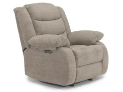 Mor Furniture Recliners|Kelsey Power Gliding Recliner In Light Brown