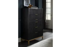 Mor Furniture Dressers & Chests|Kentfield Chest In Black Drifted Oak