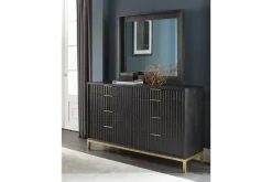 Mor Furniture Dressers & Chests|Kentfield Dresser In Black Drifted Oak