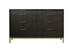 Mor Furniture Bedroom Sets|Kentfield Platform Bed, Dresser, Mirror & Nightstand In Black Drifted Oak, Full