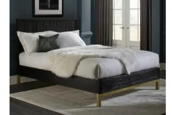 Mor Furniture Beds|Kentfield Platform Bed In Black Drifted Oak, Full
