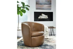 Mor Furniture Chairs|Kierreys Swivel Chair In Charcoal Leather