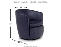 Mor Furniture Chairs|Kierreys Swivel Chair In Charcoal Leather