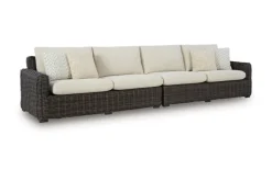 Mor Furniture Outdoor Sectionals|Kimora Outdoor 2 Piece Sectional In Beige/Dark Brown