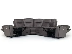 Mor Furniture Reclining Sectionals|Reclining Sofas|Kingston 6 Piece 3 Power Sectional In Canyon Ocean