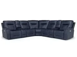 Mor Furniture Sectionals|Kingston 7 Piece Sectional W/ Usb In Canyon Ocean