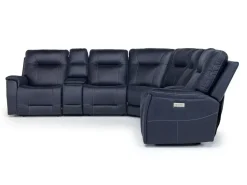 Mor Furniture Sectionals|Kingston 7 Piece Sectional W/ Usb In Canyon Ocean