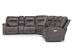Mor Furniture Sectionals|Kingston 7 Piece Sectional W/ Usb In Canyon Ocean