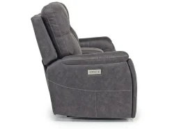 Mor Furniture Reclining Loveseats|Loveseats|Kingston 3 Power Console Loveseat In Ocean Blue